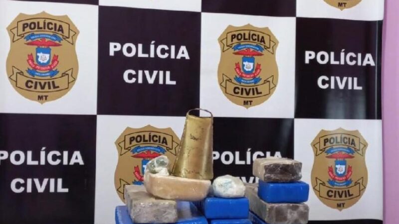 Polícia Civil apreende 18 tabletes de diversos entorpecentes em residência e prende um suspeito em flagrante