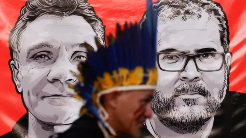 Em homenagem a Bruno e Dom Phillips, rabino faz oração com canto indígena