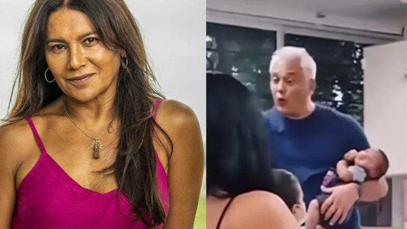 Irmão de Dira Paes cuida de bebê enquanto dá aula e viraliza nas redes