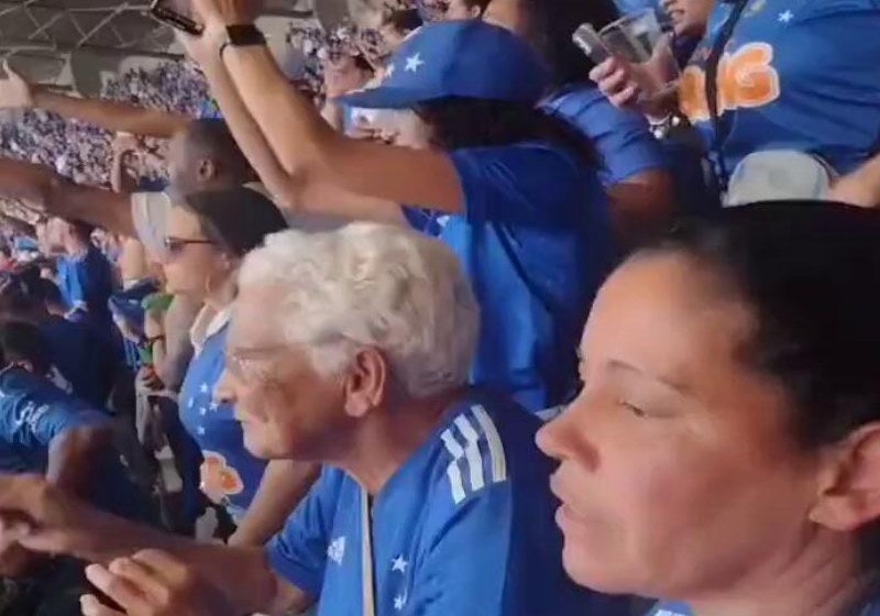Aos 82 anos, costureira realiza sonho de assistir o Cruzeiro no Mineirão. VÍDEO