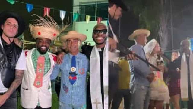 Romário faz festa junina com presenças de ex-BBB, jogadores e John Texto