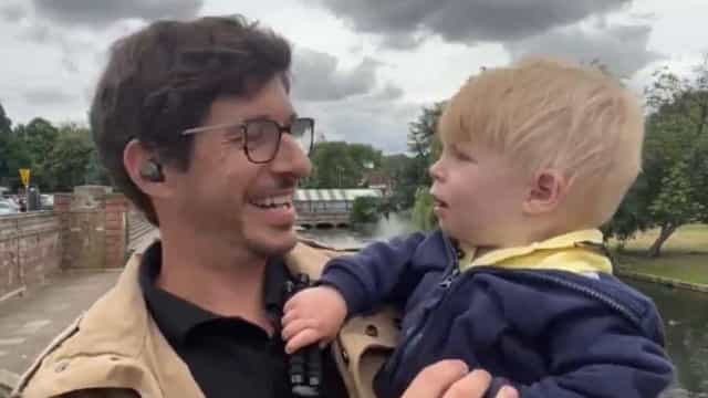 ‘Não pôde ir a creche’, diz repórter da Band ao entrar ao vivo com filho