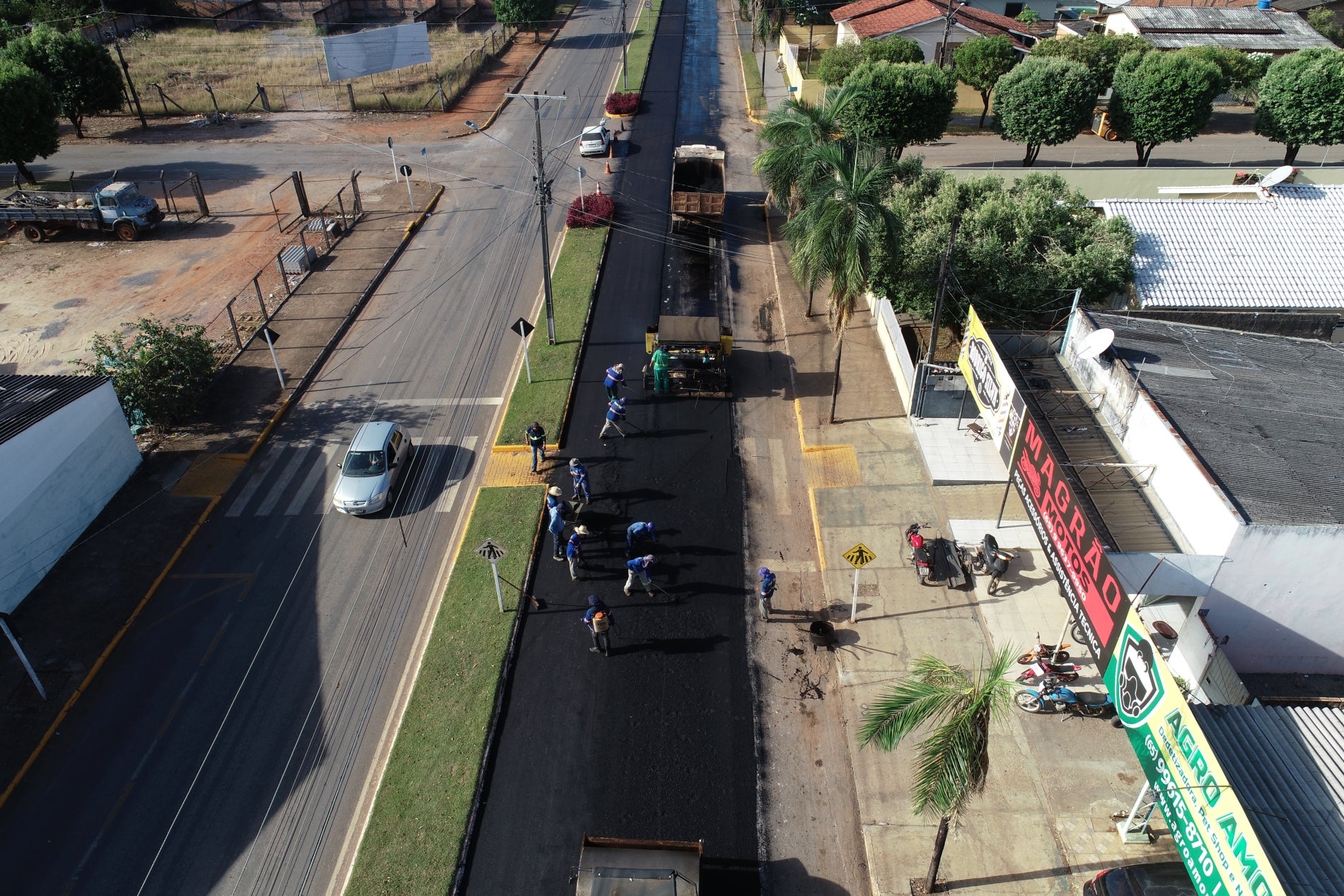 Prefeitura começa a recapear avenida em Lucas do Rio Verde; investimento de R$ 1 milhão
