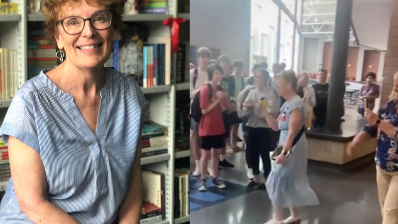 Professora ganha linda homenagem de alunos ao anunciar aposentadoria. VÍDEO