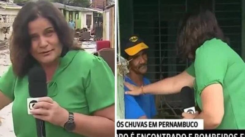 Empatia: repórter comove web ao consolar vítima de enchente em PE