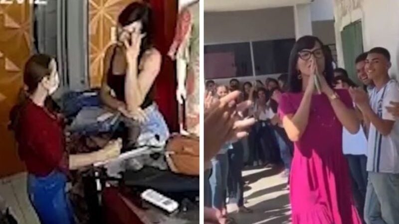 Professora que sofreu transfobia ganha linda homenagem de alunos: VÍDEO