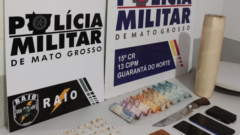 Em Guarantã do Norte dois suspeitos são presos e dois menores são apreendidos por comercialização de drogas em chácara