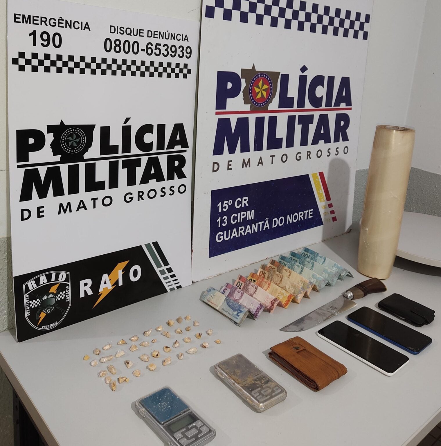 Em Guarantã do Norte dois suspeitos são presos e dois menores são apreendidos por comercialização de drogas em chácara