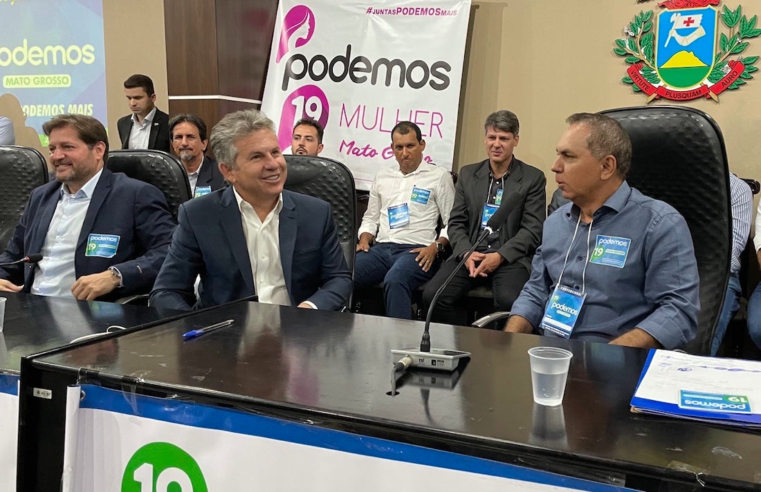 Podemos faz convenção e confirma apoio à reeleição de Mauro Mendes