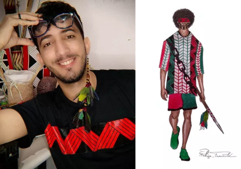 Artista indígena brasileiro tem pintura exposta em Paris