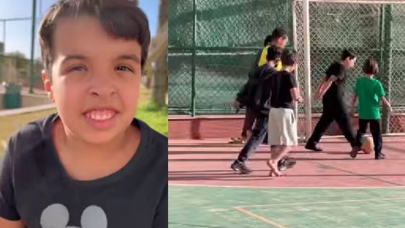 Crianças acolhem menino autista em jogo de futebol e mãe se emociona. VÍDEO