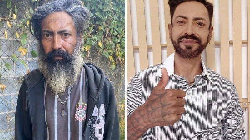 Cabeleireiro faz transformação e muda vida de pessoas em situação de rua sem cobrar