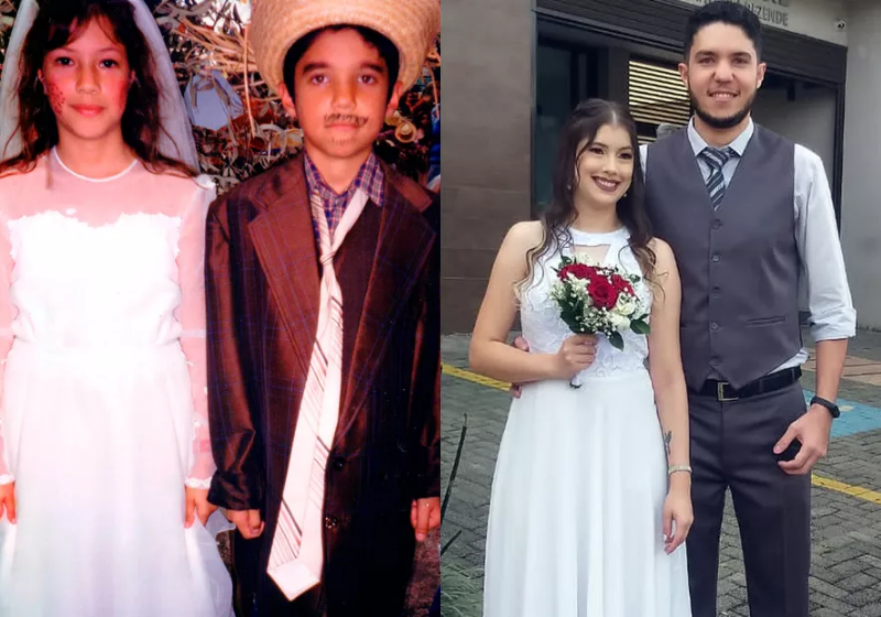 Noivos de festa junina se reencontram e se casam de verdade após 17 anos