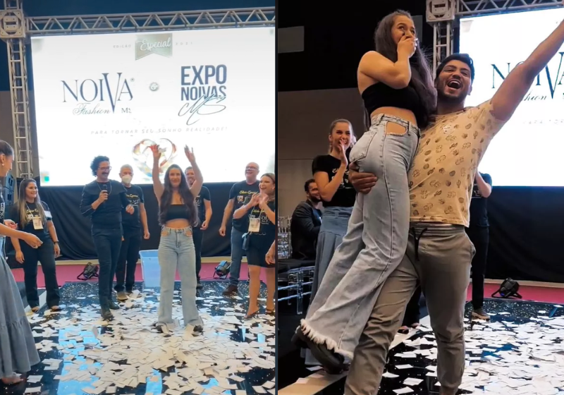 Noiva pega cupom da sorte em sorteio e vai realizar sonho de se casar. Vídeo viral