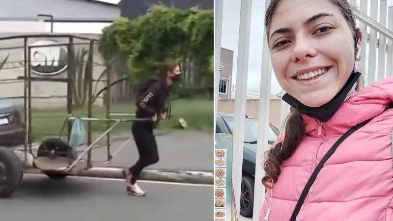 Catadora que puxa carrinho de 120Kg para pagar faculdade ganha ajuda de internautas
