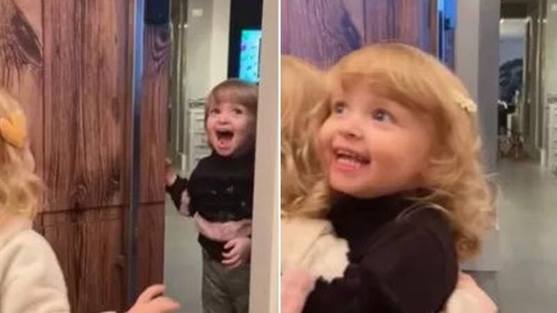 Gêmeas separadas se reencontram após internação e vídeo fofo emociona