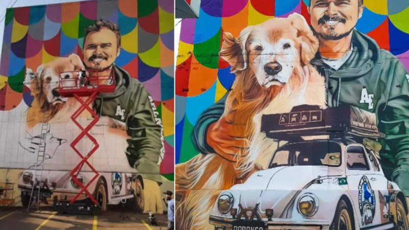 Jesse e Shurastey ganham homenagem em mural em São Paulo. VÍDEO