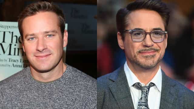 Armie Hammer estaria sendo sustentado por Robert Downey Jr.