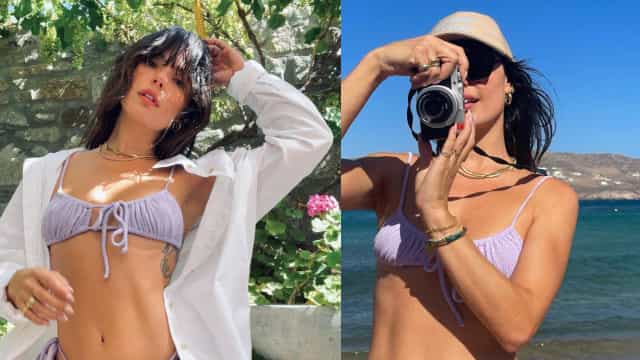 Isis Valverde mostra imagens das férias pela Grécia