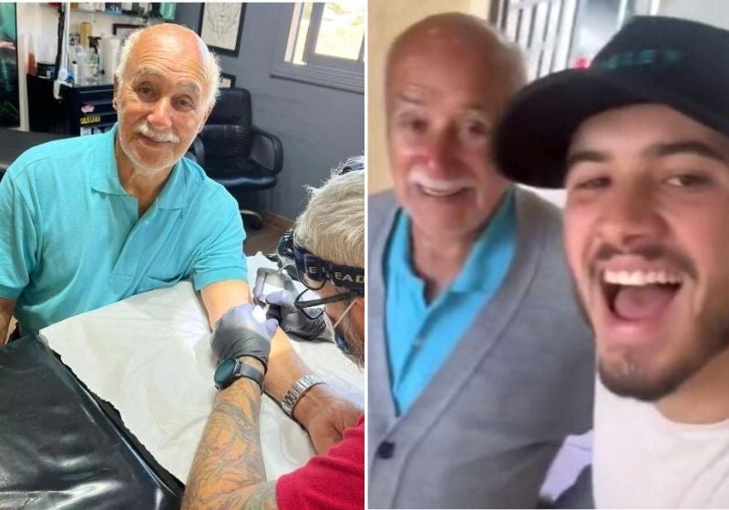 Vovô faz 1ª tatuagem aos 93 anos e vídeo viraliza nas redes
