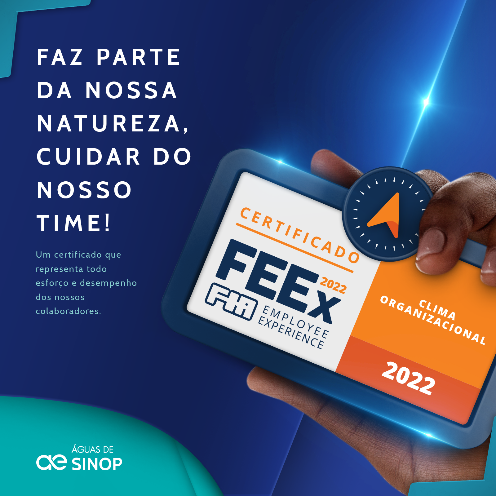 Águas de Sinop recebe Certificação FEEx de Clima Organizacional e concorre ao prêmio de Lugares Incríveis para Trabalhar