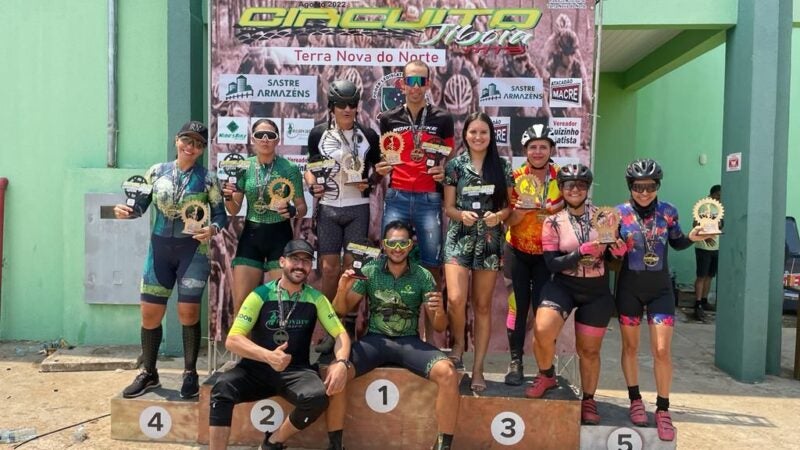 Ciclistas de Guarantã do Norte participaram da etapa final do Circuito Jiboia em Terra Nova