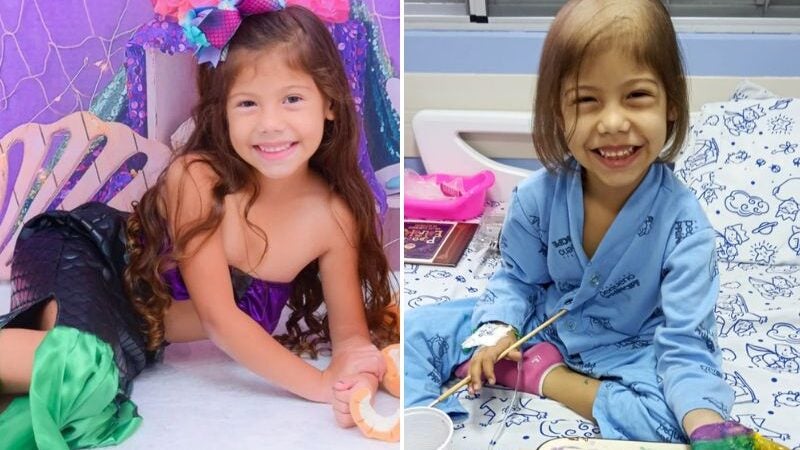 Menina de 5 anos enfrenta câncer nos ossos com tanta fé que emociona