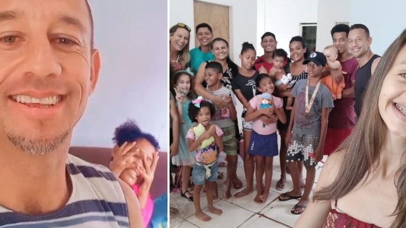 Motorista que adotou 11 filhos vítimas de maus-tratos comemora Dia dos Pais