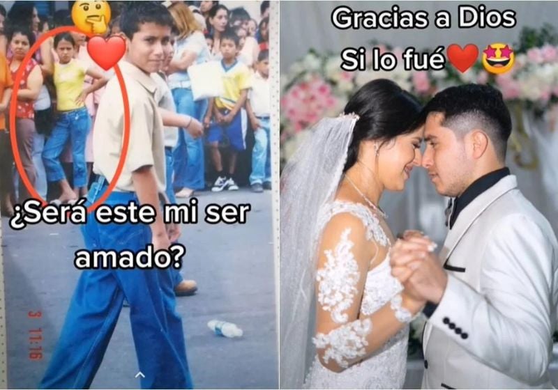 Mulher encontra foto ao lado do marido 15 anos antes de conhecê-lo