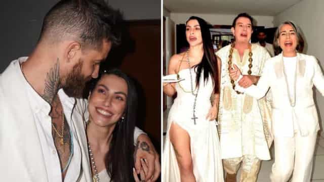 Cleo se casa pela segunda vez com Leandro D’ Lucca: ‘Abençoados no axé’