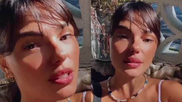 Isis Valverde se emociona com o primeiro dia de aulas do filho nos EUA