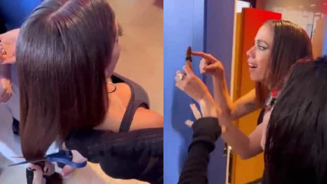 Bêbada, Anitta corta o cabelo e se arrepende