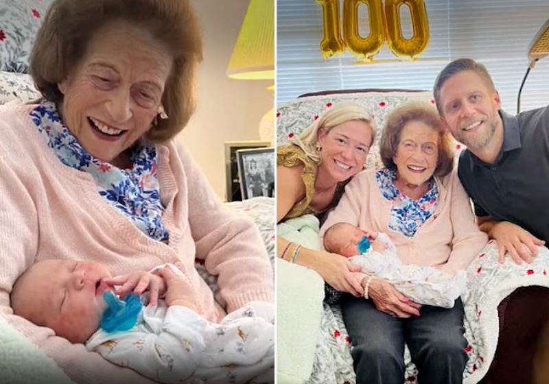 Vovó de 99 anos ganha 100º bisneto e comemora: “são tudo para mim”
