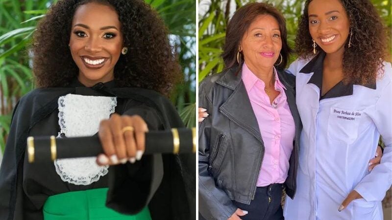 “A preta do morro se formou”. Filha de faxineira comemora e viraliza