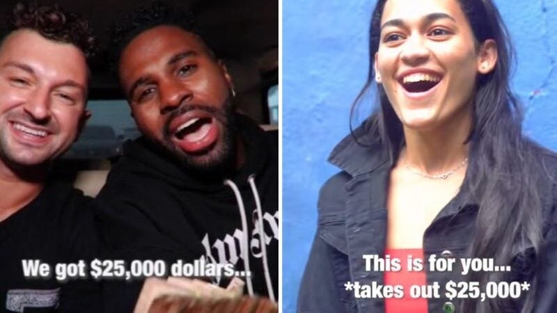 Cantor Jason Derulo doa R$100 mil para mãe solo em comunidade do Rio. VÍDEO