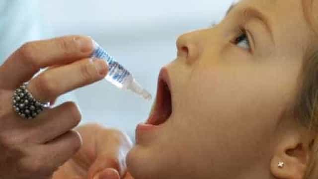 Apenas 34% das crianças foram imunizadas contra a poliomielite