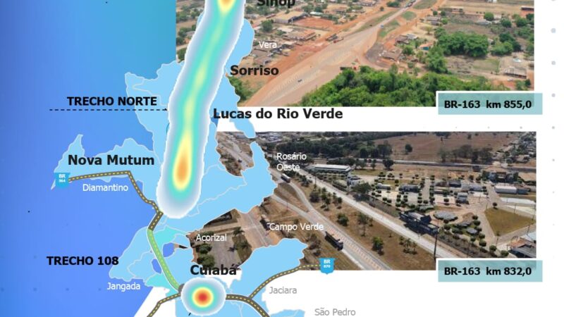 Mauro divulga cronograma de obras da BR-163; trechos em Sinop e Mutum são prioridade e começam em 2023