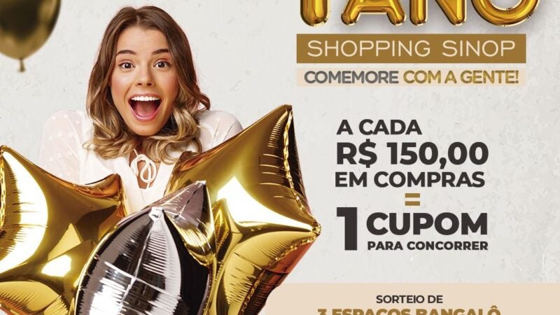 Shopping Sinop comemora um ano com promoção especial para os clientes
