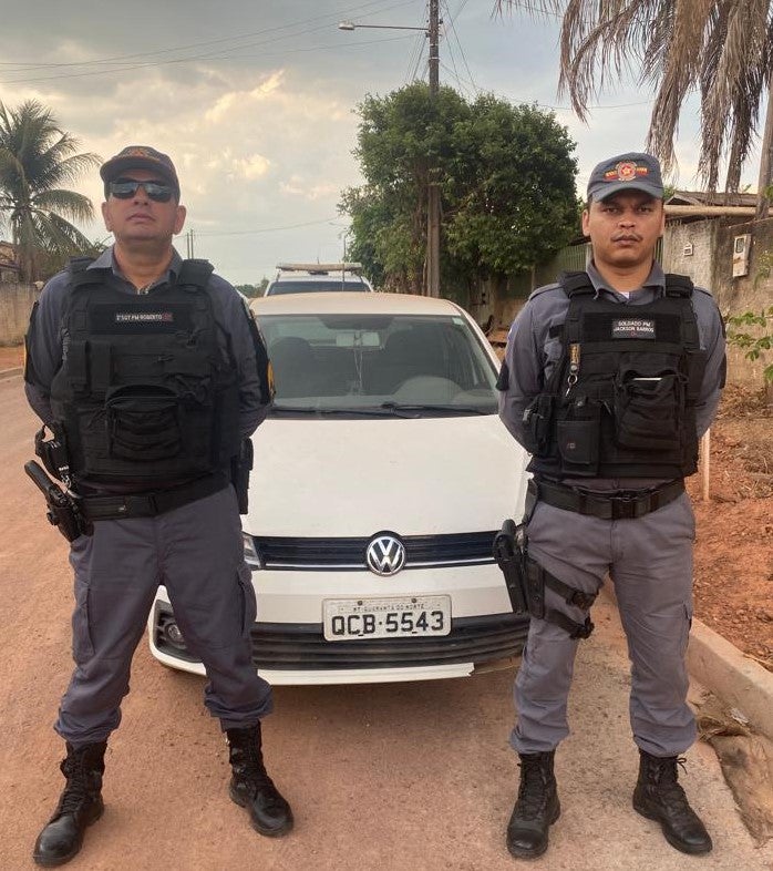 Em Guarantã do Norte Policia Militar recupera carro roubado