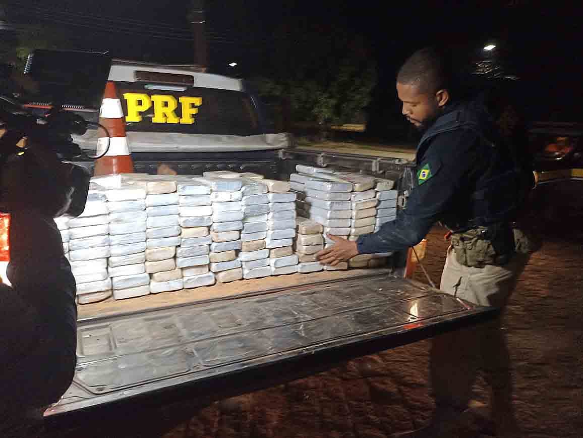 300 Kg de Cocaína foram apreendidos pela PRF em Abordagem a caminhão caçamba que ia para Guarantã do Norte
