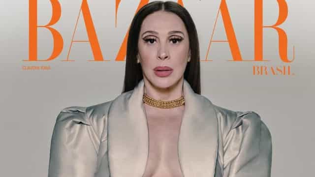 Grávida, Cláudia Raia em ousada capa de revista