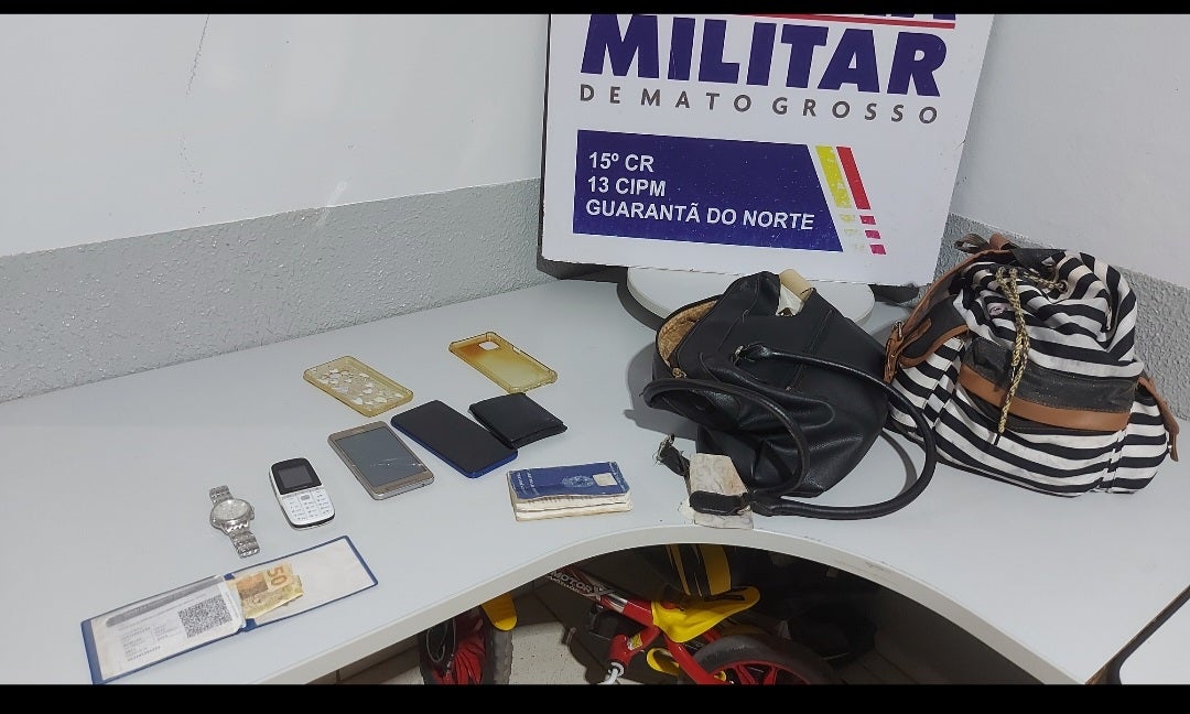 Em Guarantã do Norte Policia Militar prende homem que roubou  bolsas de duas idosas