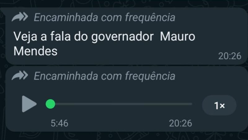 Governo emite nota e diz que Mauro Mendes não enviou áudio sobre supostas fraudes nas eleições