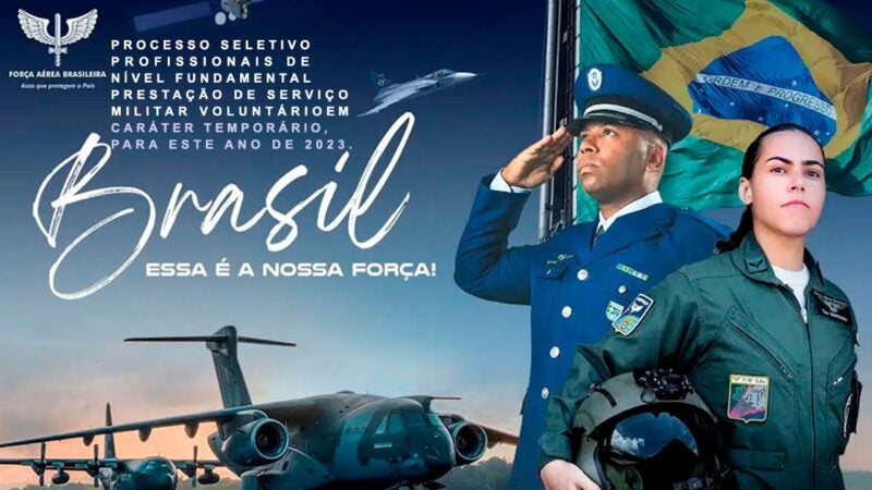 Força Aérea Brasileira abre 11 vagas em processo seletivo para contratação de profissionais de Nível Fundamental para o (CPBV)