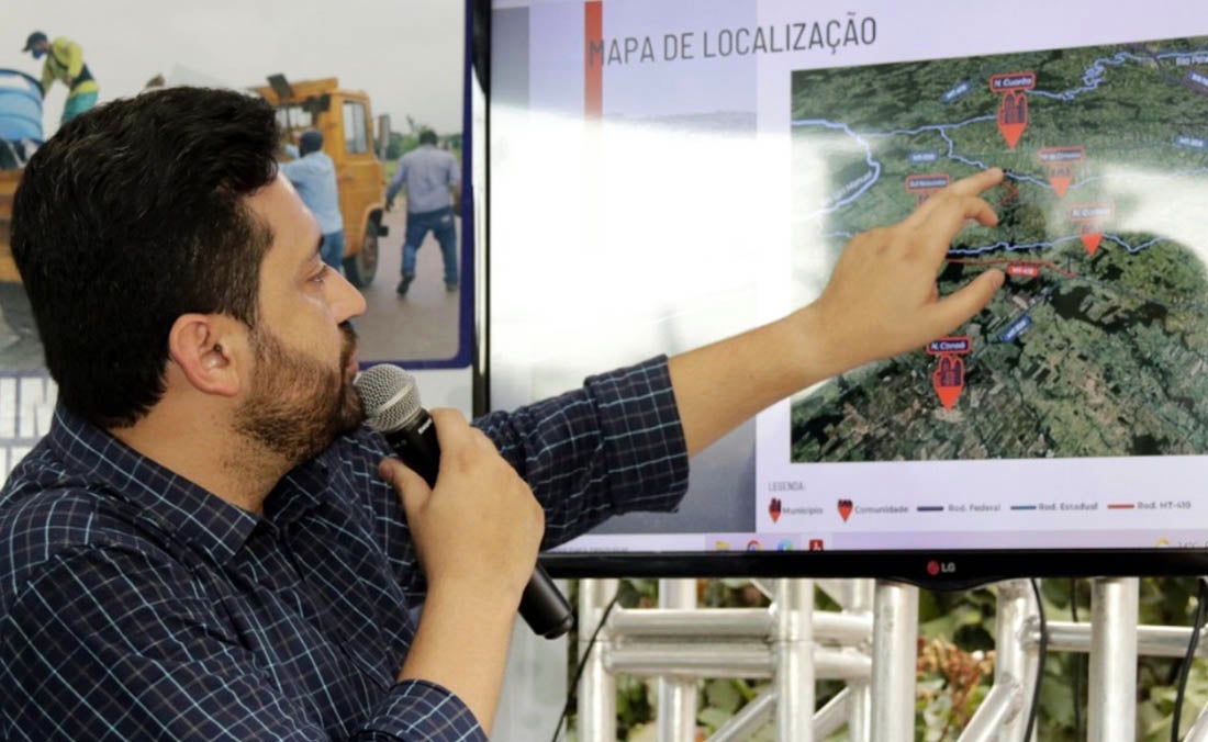 Prefeito inaugura este mês asfaltamento em comunidade rural em Colíder e ampliação de PSF