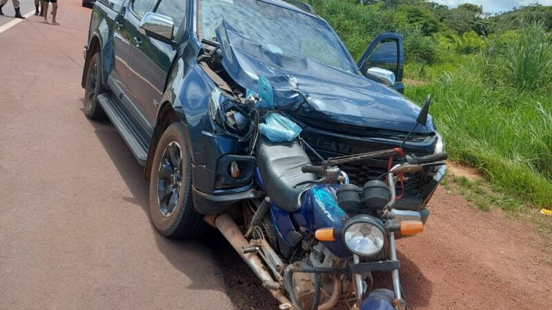 Acidente entre camioneta e mota faz uma vitima fatal em Guarantã do Norte