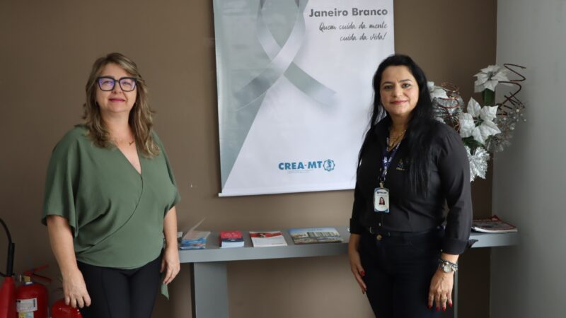 Crea-MT adere à campanha Janeiro Branco e ilumina fachada com cor alusiva à data