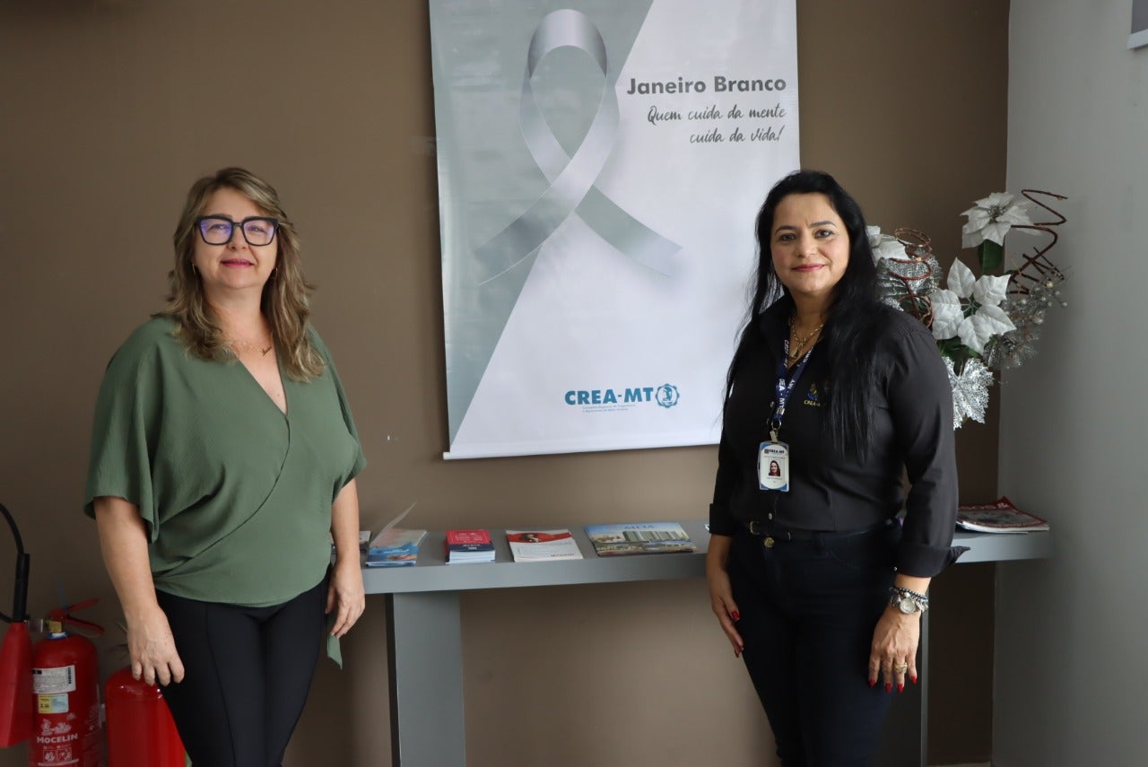 Crea-MT adere à campanha Janeiro Branco e ilumina fachada com cor alusiva à data