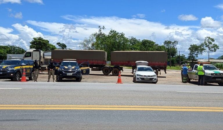 PRF prende caminhoneiro embriagado na BR-163 entre Nova Mutum e Diamantino