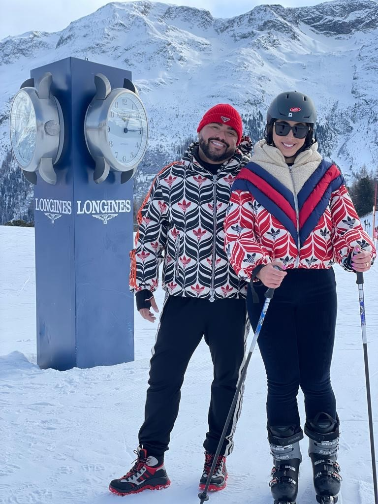 Rodrigo GR6 e Denise Oliveira curtem férias na Suíça